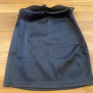 black animal print skirt